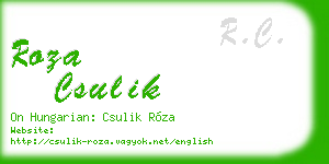 roza csulik business card